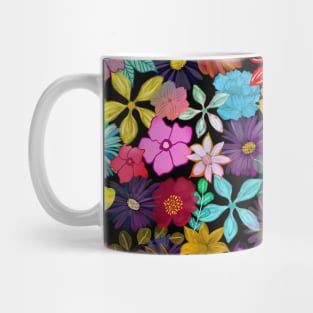 BUNCH OF BEAUTIFUL FLOWERS AND LEAVES Mug